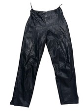 Vintage Vakko Black Leather Pants Size 8