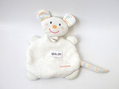 Babydream Maus  beige bunt gestreift Schmusetuch Kuscheltuch Rossmann (T237)