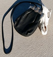One World by Brighton Leather Cross Body Purse Pouch Ornate Metal Magnetic Clasp