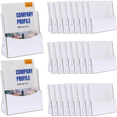 Corrugated Trifold Brochure Holder 8.5x11 Inch, Rack Card Holder Literature P...
