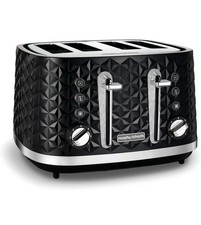 Morphy Richards Vector 4 Slice Toaster High Gloss Geometric Design Black 248131