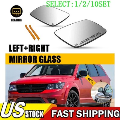 Mirror Glass Set For 09-20 Dodge Journey Driver and Passenger Side Heated 1~10X