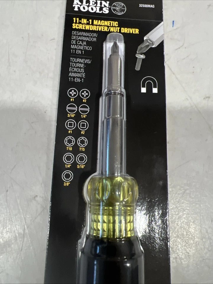 Klein Tools 32500MAG Magnetic Multi-Bit Driver / Nut Driver, 11-in-1 Multi-Tool - Image 3 of 4