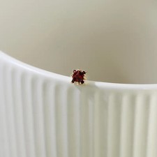 2Ct Round Cut Simulated Garnet 14k Yellow Gold Plated Stunning Tiny Stud Earring