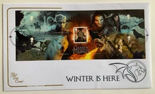GB 2018 FDC COTSWOLD GAME OF THRONES MINIATURE SHEET SHS PMK WITH INSERT