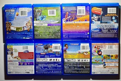 8 KIDS DVD BLU-RAY LOT Movies Coco, Pets, Home, Ninja Turtle