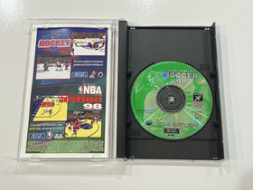 Worldwide Soccer '98 (Sega Saturn) Cobi Jones Complete w Manual, Reg, Foam EX/NM