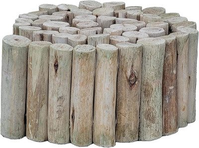 Eucalyptus Wood Garden Edging Log - 72'' L x 6'' H x 1.25'' D Landscape Border