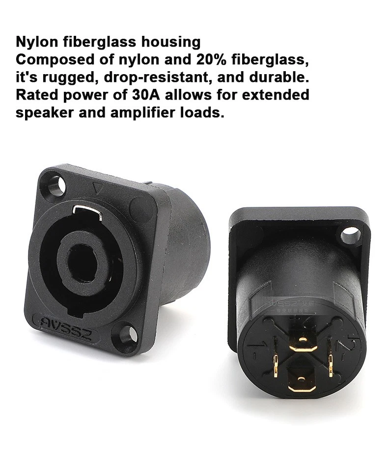 NL4MPXX 4 Pole Speakon Chassis Socket. D Type Panel Speaker Connector PA - Image 4 of 4
