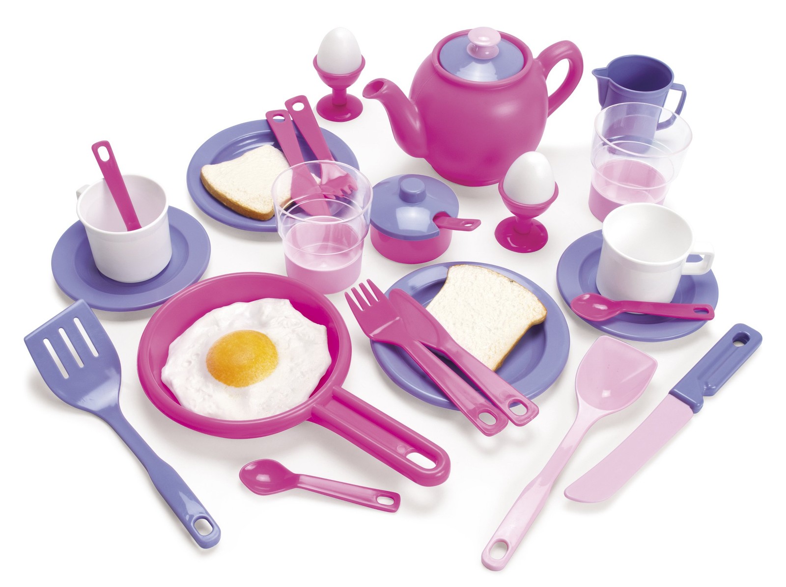 Набор для завтрака Dantoy, чай для ролевых игр и еда из 32 предметов, Ролевые игры для детей