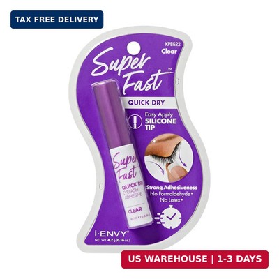 i-ENVY Super Fast Quick Dry Clear Eyelash Adhesive (1 Pack), Long Lasting Strip