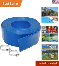 Reinforced 2" x 50FT PVC Swimming Pool Discharge Hose for Clean Water