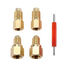 R134a R12 R22 AC Refrigerant Tank Adapter 1/4 Male to 1/2 Female Valve
