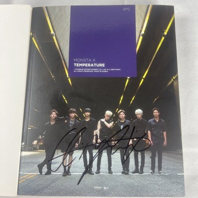 Monsta X Kihyun Signed Autographed Album Temperature Photobook DVD w Slipcover