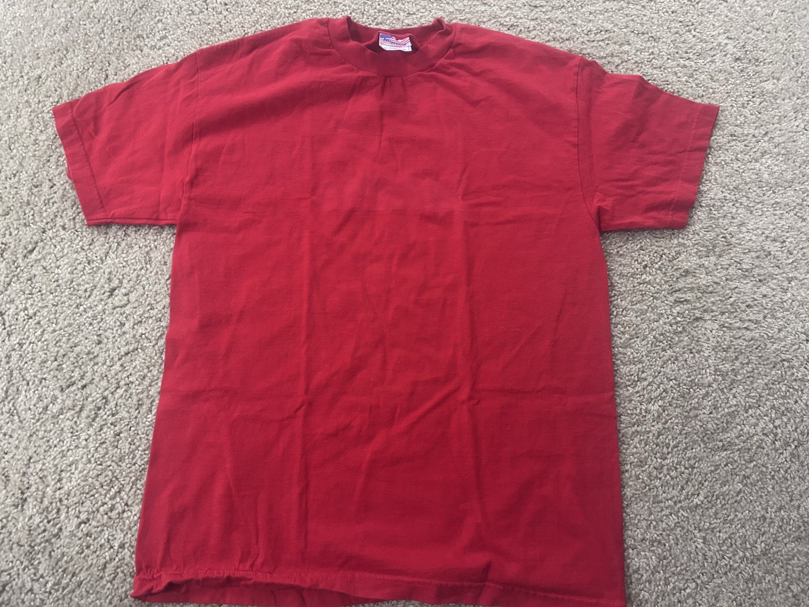 Vintage 90's Murina Blank T-Shirt Red Size Large Made in USA