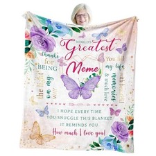 Christmas Gifts Throw Blanket Birthday Gifts for Gift Grandma Meme 60" x 50"