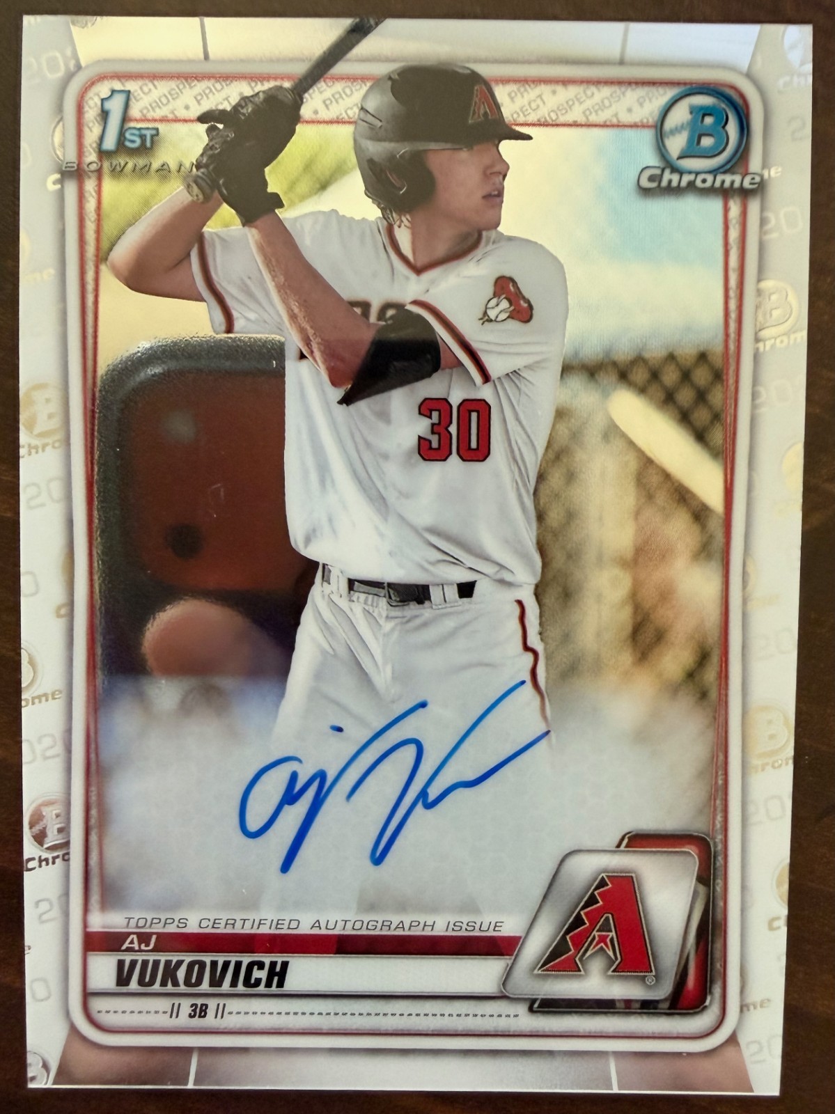 AJ Vukovich 2020 Bowman Draft Chrome 1st Auto RC #CDA-AV