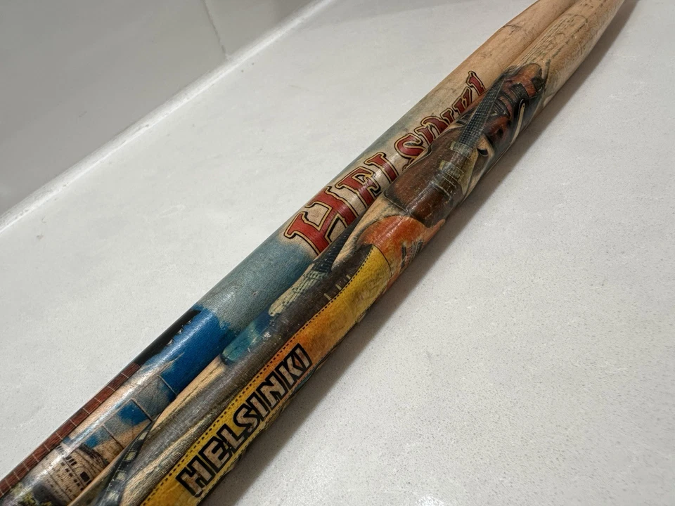 Hard Rock Café Drumsticks Helsinki Souvenir Collectible Pair Made in USA - Image 3 of 4