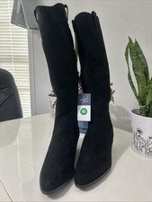 Universal Thread Target Women  s Size 10 Black/Barb Leather Knee High Boots