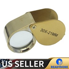 30X Jewelers Loupe Magnifier Light Jewelry Eye Loop Pocket Magnifying Glass Tool