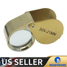 30X Jewelers Loupe Magnifier Light Jewelry Eye Loop Pocket Magnifying Glass Tool