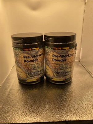 Pre Workout Powder Santa Cruz Paleo 2 pack Pineapple, Supplement 13.4 oz 