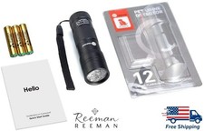 UV Ultra Violet 12 LED Flashlight Blacklight Light 395 NM Inspection Lamp Torch