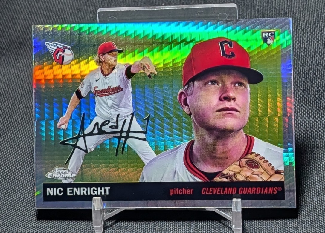 Nic Enright Prism Refractor Rookie 2025 Topps Chrome Platinum Card 289 Guardians