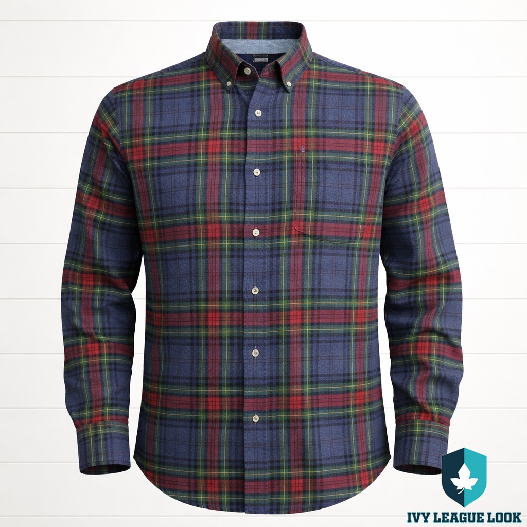 IZOD Plaid Flannel Shirt Red Green Blue Cotton Long Sleeve Men’s L