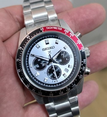 New Seiko Prospex X Divers Quartz Chronograph Speedtimer  Silver Dial 