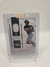 2019 Panini National Treasures Hall of Fame Materials Rickey Henderson  /49