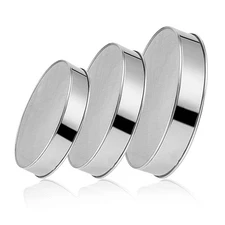 3 Pack Round Flour Sifter, Stainless Steel Fine Mesh Strainers Flour Sieve, 6...