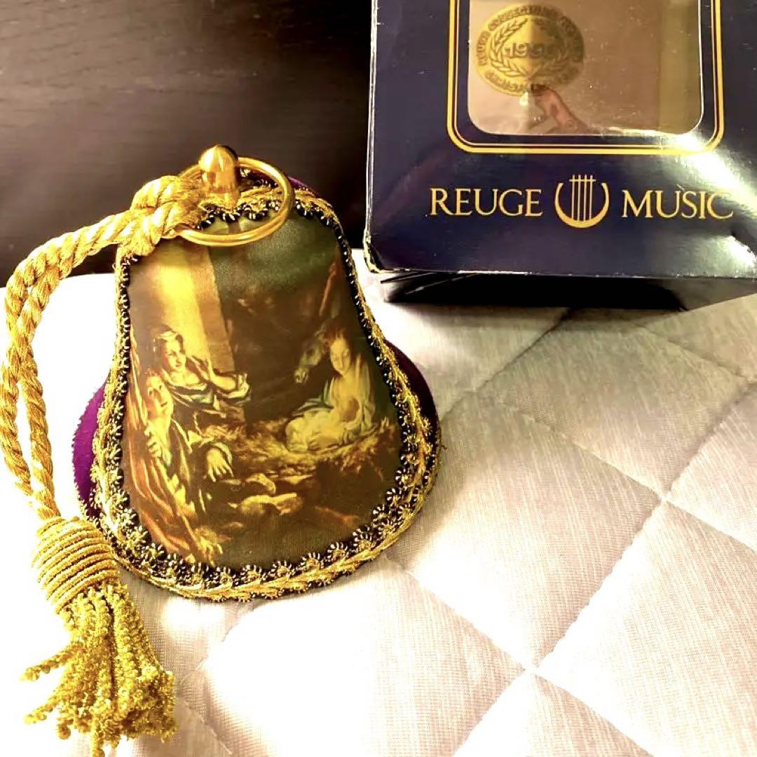 オルゴール REUGE MUSIC Collector's Bell 2014 REUGE Christmas Collector's Bell Music Box 17th Issue 1992 O