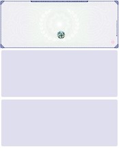 Blank Hologram Premium Computer Checks, Top High 8.5-x-11-inch, Blue, Green 
