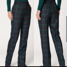 Vintage Pendleton Black Watch Tartan Wool Pleated High Waist Pants Fits 28x30