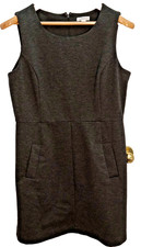 Croft & Barrow Jumper Dress Womens L Gray Lagenlook A-Line Sleeveless Stretch