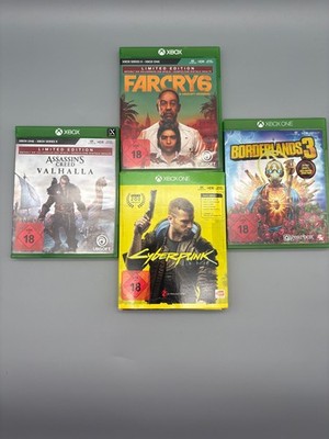 4x Microsoft Xbox One Spiele Spielesammlung Konvolut Cyberpunk, Assassins Creed