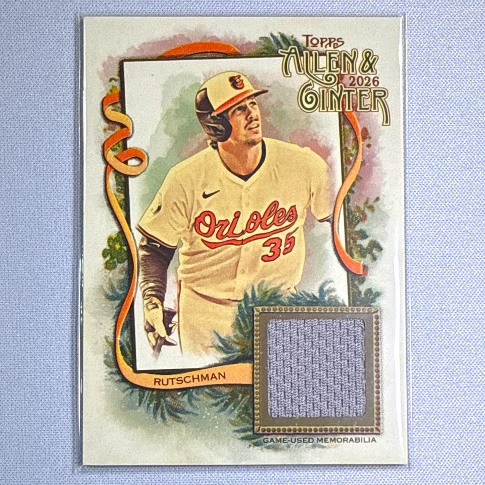 Topps 2026 Allen & Ginter Adley Rutschman Orioles Game-Used Relic FSRB ...