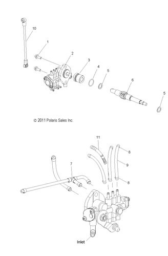 Polaris Fitting T, Genuine OEM Part 7052048, Qty 1 - Picture 2 of 2