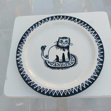 EMMA BRIDGEWATER DISCONTINUED VINTAGE MARY FEDDEN BLACK LION 13"PLATTER 1ST QTY