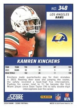 2024 Score #348 Kamren Kinchens Dots Gold #/240 - Picture 2 of 2