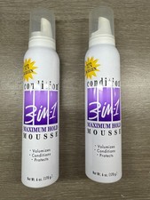 2 PACK Condition 3-in-1 Max Hold Mousse W Sunscreen 6oz Rare NEW DISCONTINUED