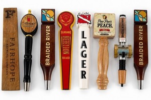 Lot of 8 Assorted Craft Beer Tap Handles Brewery Draft Pulls Bar Pub Mancave