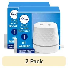 2 ea Febreze PLUG Scent Booster Continuous Scent Device Oil Diffuser w/ 6ft Cord