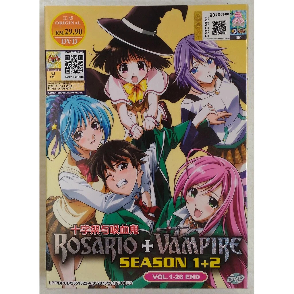 DVD Anime Rosario + Vampire Complete Series Season 1+2 (1-26 End