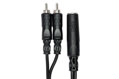 Hosa YPP-111 1/4 in TS to Dual 1/4 in TSF Y Cable