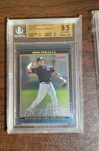 2002 Bowman Draft Picks Chrome Johnny Peralta RC PSA 10 Gem Mint #BDP107