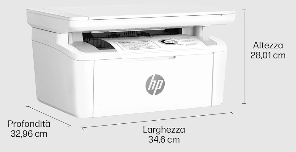 HP LaserJet M140w Stampante Laser Multifunzione Monocromatica WiFi - 7MD72F - Immagine 2 di 4