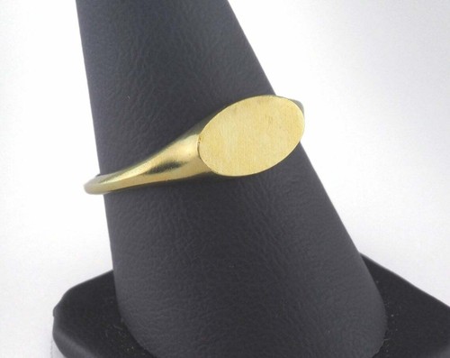 2 pcs Adjustable Blank signet ring raw brass gold DIY finger ring women artisyan - Picture 3 of 3