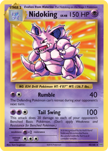 1x Nidoking 45/108 HOLO RARE XY Evolutions Pokemon TCG Card NM | eBay